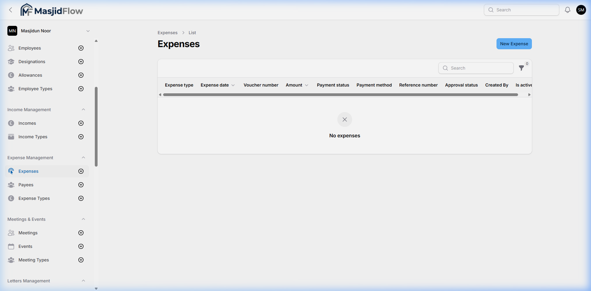 Expenses List