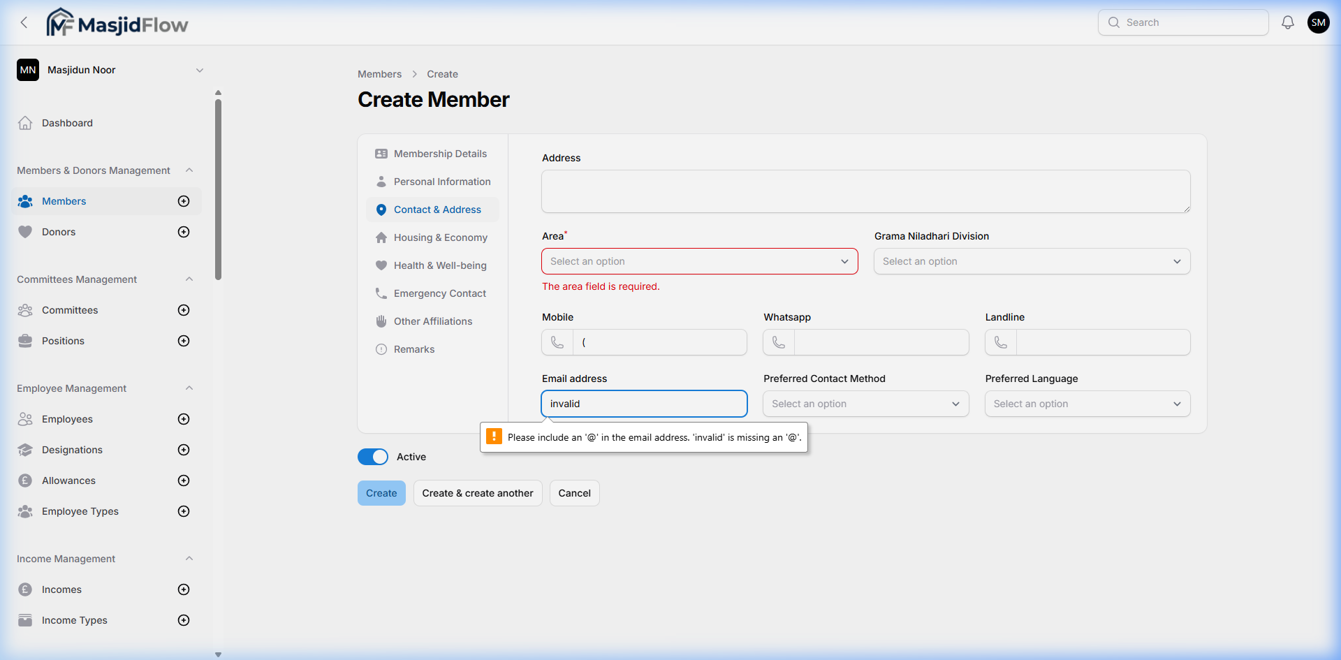 Member Validation