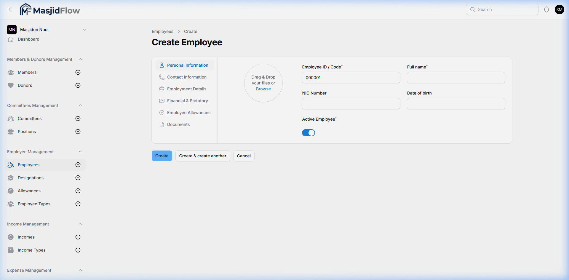 New Employee Form